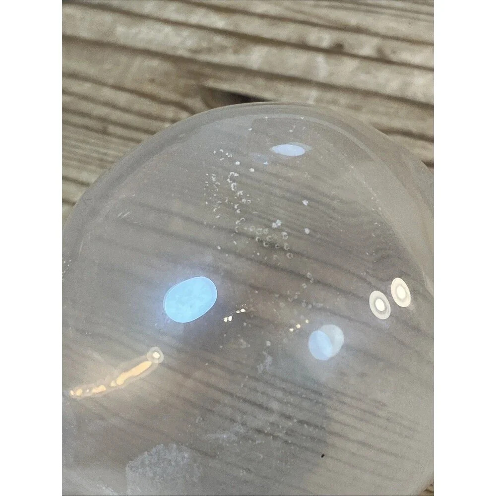 Vintage Clear Ball Hand Blown Glass Bottle Decanter Stopper Replacement 5.5”